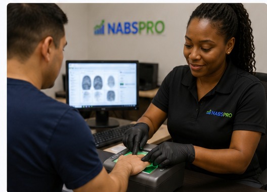 Representative fingerprinting appointment using a live scan device
